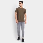 Men's Round Neck Half Sleeves T-Shirt , Khaki, small image number null